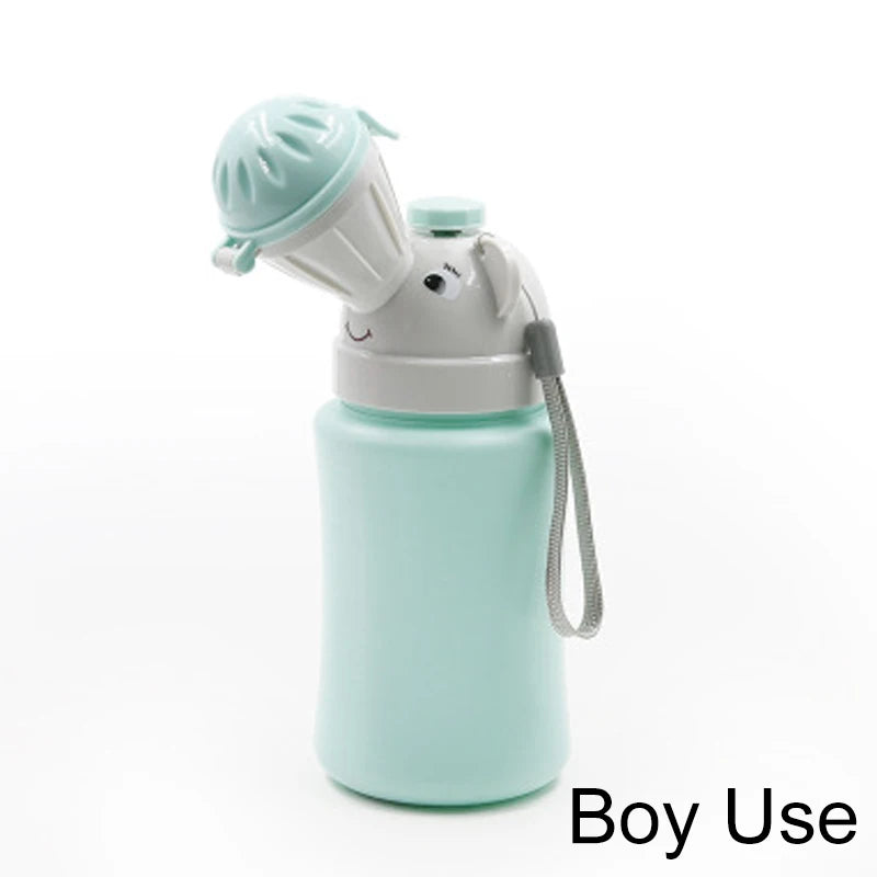 Portable Baby Hygiene Toilet Urinal Boys Girls Pot Outdoor Car Travel Anti-leakage Potty Kids Convenient Toilet Training Potty Quake B51 Blue Boy