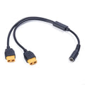 DC5521 to Double 60 Power Splitter Cable, 60 Y Split Power Cord for Battery Connection, Chargers and Adapter Wiring Use K1KF Quake Female to 2 females CN