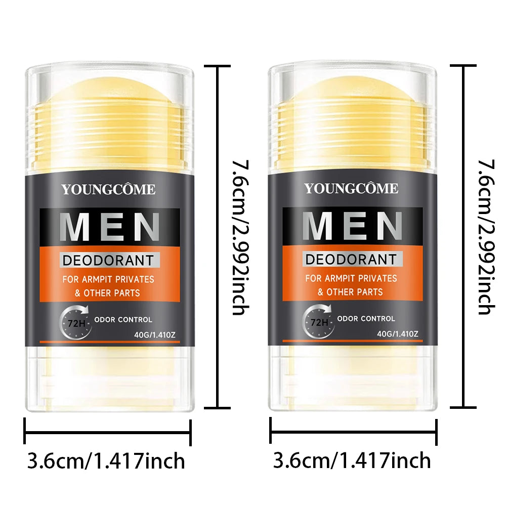 Men Odor Remove Cream Underarm Bad Smell Sweating Removal Armpit Refreshing Antiperspirant Lasting Aroma Deodorant Body Care Quake 2PCS