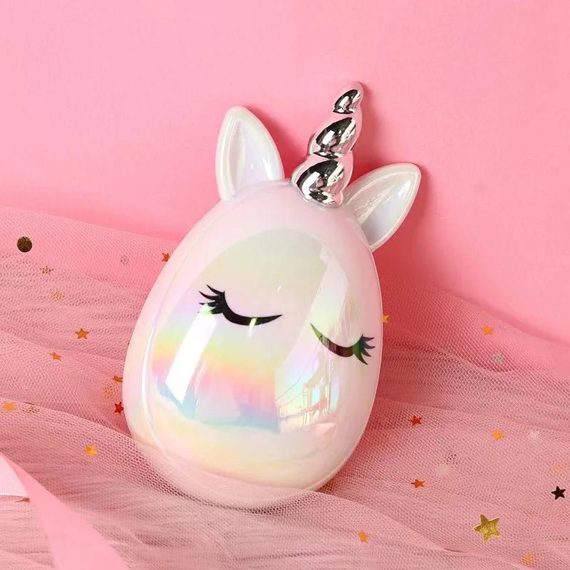 Children Small Hair Care Comb Cartoon Unicorn Head Massager High Quality Anti-static Comb Cute Kids Children Hairdressing Comb Quake