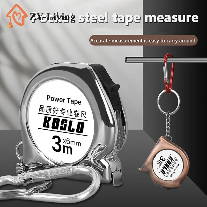 1Pcs Mini Measuring Tool 3 Meter Portable Tape Measure Delicate Household Retractable 300cm Measuring Tape Key Chain Quake