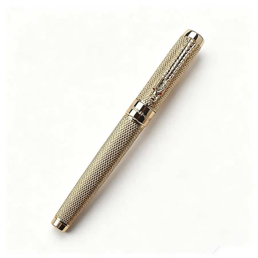 Vintage Engraved JINHAO Metal Roller Pen Luxury Gold Silver Signature Pen High Grade Business Gift Pen for Men Office Stationery Quake