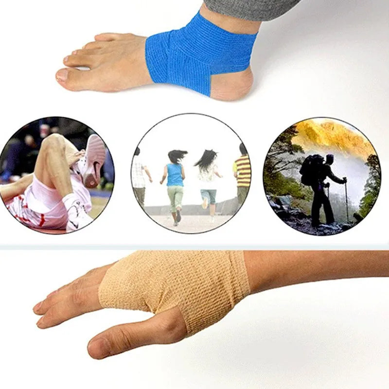 1 Pc Self Adhesive Elastic Bandage Protection Finger for Writing First Aid Kit Colorful Tape New Tattoo Accessories 2.5cm X 4.5m Quake