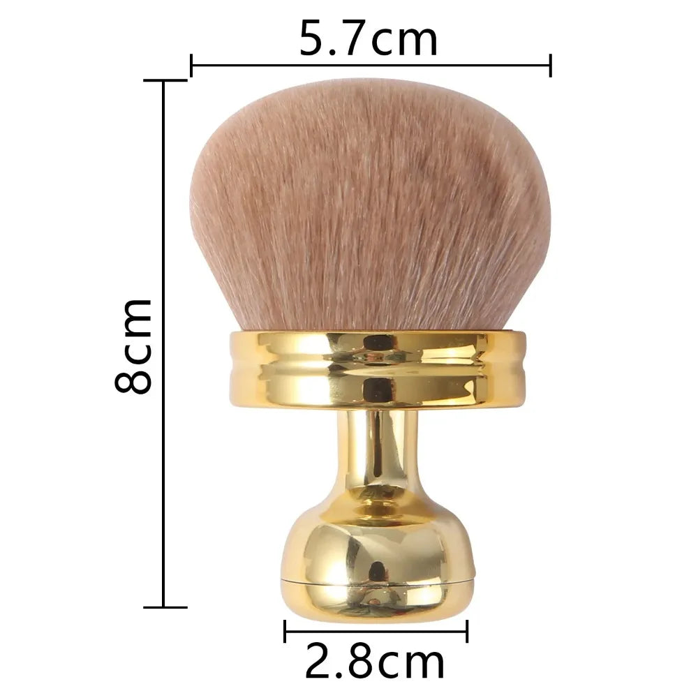 Extra Large Soft Bristles Blend Make Up Brushes Professional Face Foundation Brush Powder Makeup Brushes Cosmetics Accessories Quake 1PC Gold