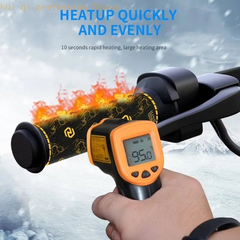Motorcycles Heated Handles Grips 6 Gear Adjustment Anti Slip Hot Handlebar Heated Grips Warmer Sleeves Warmer Pad H8WE Quake