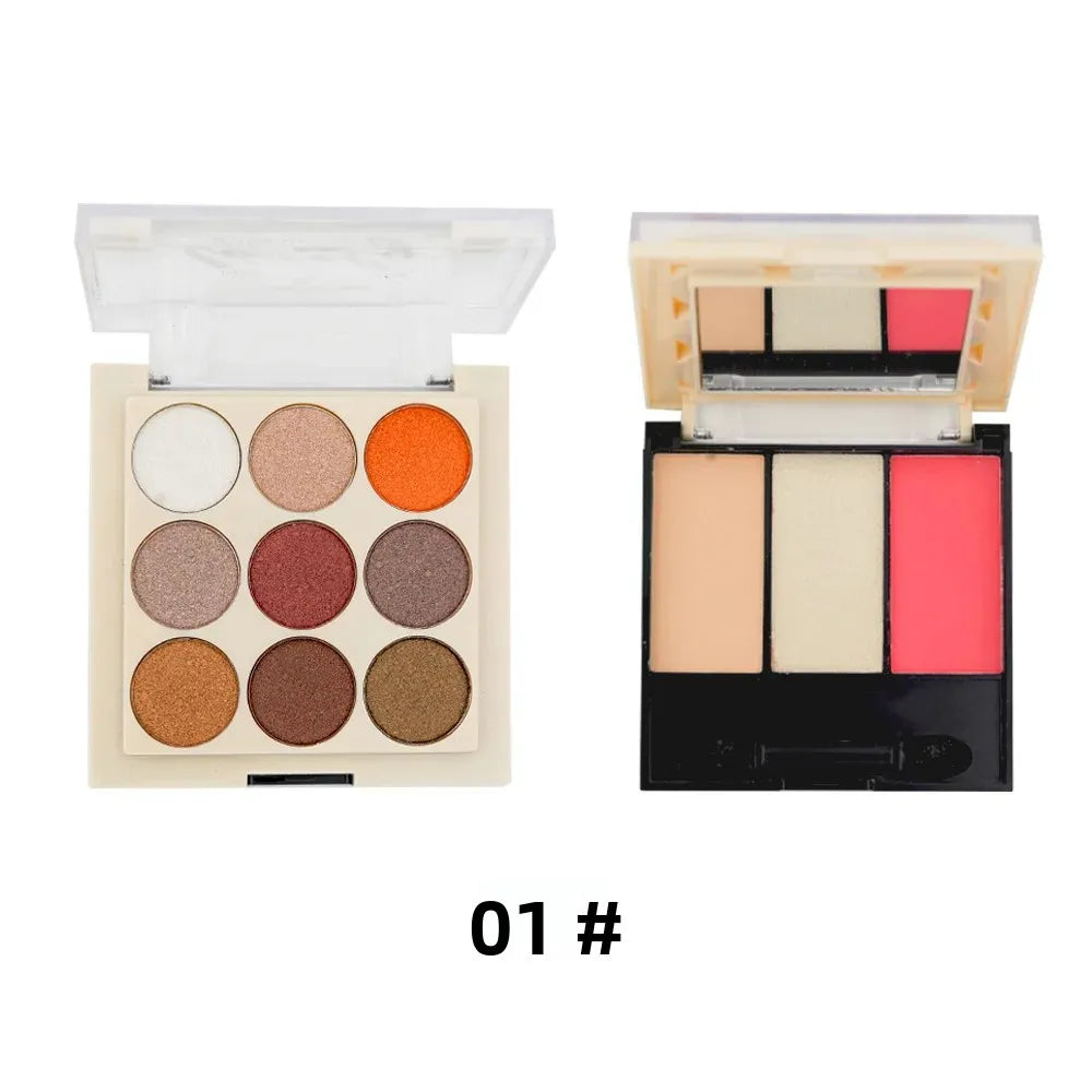 2-Layer Multi-Functional Palette Matte Pearlescent Shimmer Eyeshadows Highlight Contour Beauty Makeup Wide Range All-in-One Quake