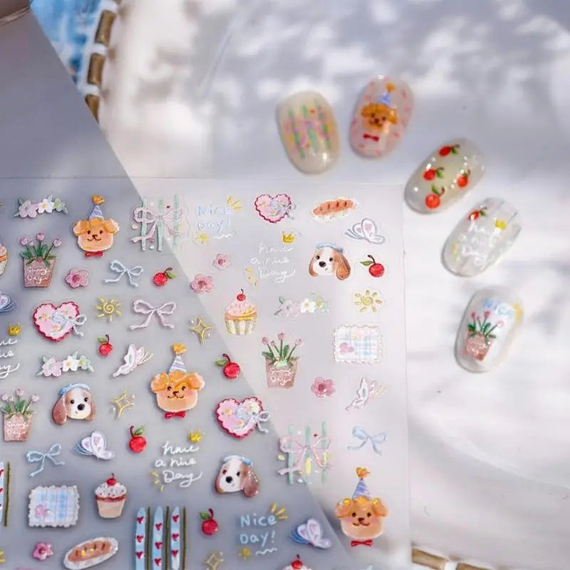 3D Puppy Decals Stickers Suitable For Phone Case Scrapbooking Laptop Notebook With Adhesive Backing And No Residues K1KF Quake