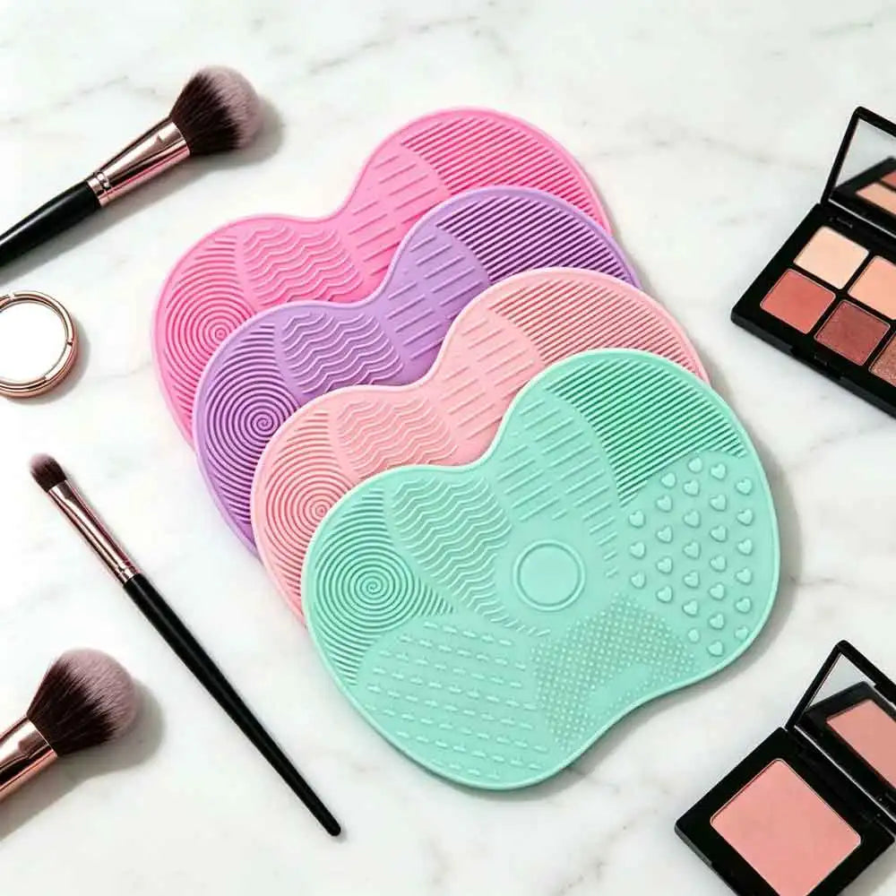 Makeup 1Pc Cup Brush Cleaner Silicone Apple-Shaped Pad With Suction For Effective Cosmetic Tool Cleaning Quake