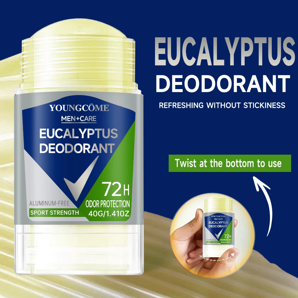 Men's Deodorant Stick Anti Sweating Keep Drying Lasting Fragrance Remove Armpit Odor Underarm Refresh Sticks Fade Body Odor Quake