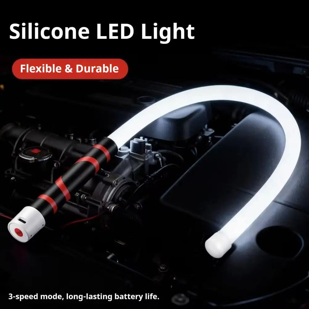 Flexible LED Work Light, 22 Inch Bendable Gooseneck Light for Car Repair, Underhood Inspection, Rechargeable Work Lamp Quake
