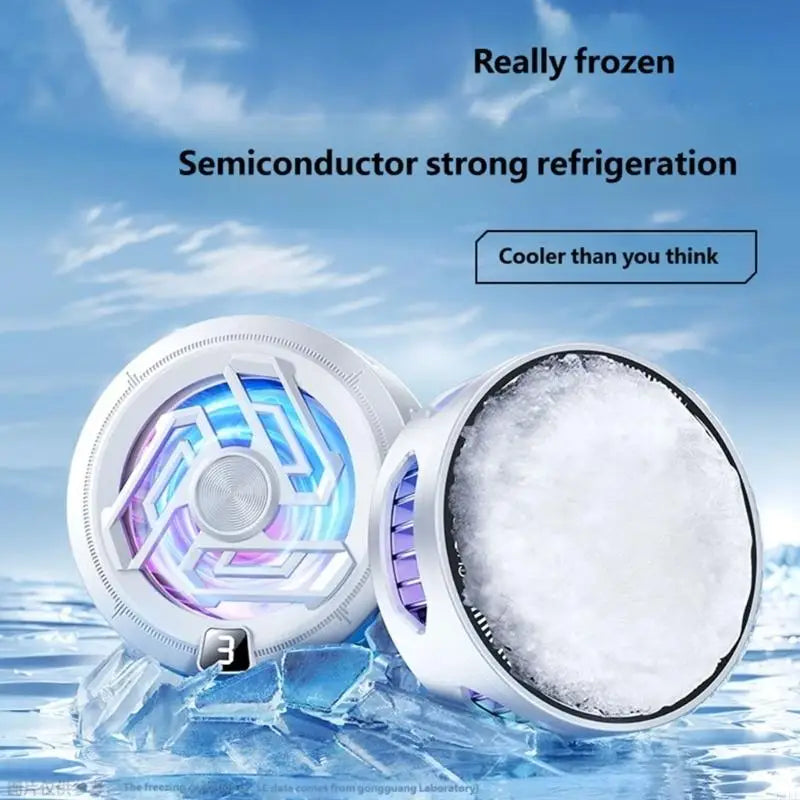 Phone Cooling Fan Radiator with USB Input and Phone Mount for Gaming and Streaming, Small ABS Heat Relief Aid for Long Use K1KF Quake