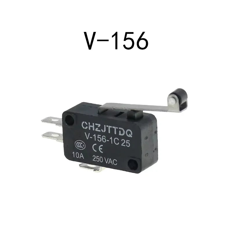 1PCS Micro Limit Switch CHZJTTDQ V-15.V-151.V-152.V-153.V-154.V-155.V-156.-1C 25 Travel Switch Limit Switch Silver Contact Quake V156 1NO 1NC