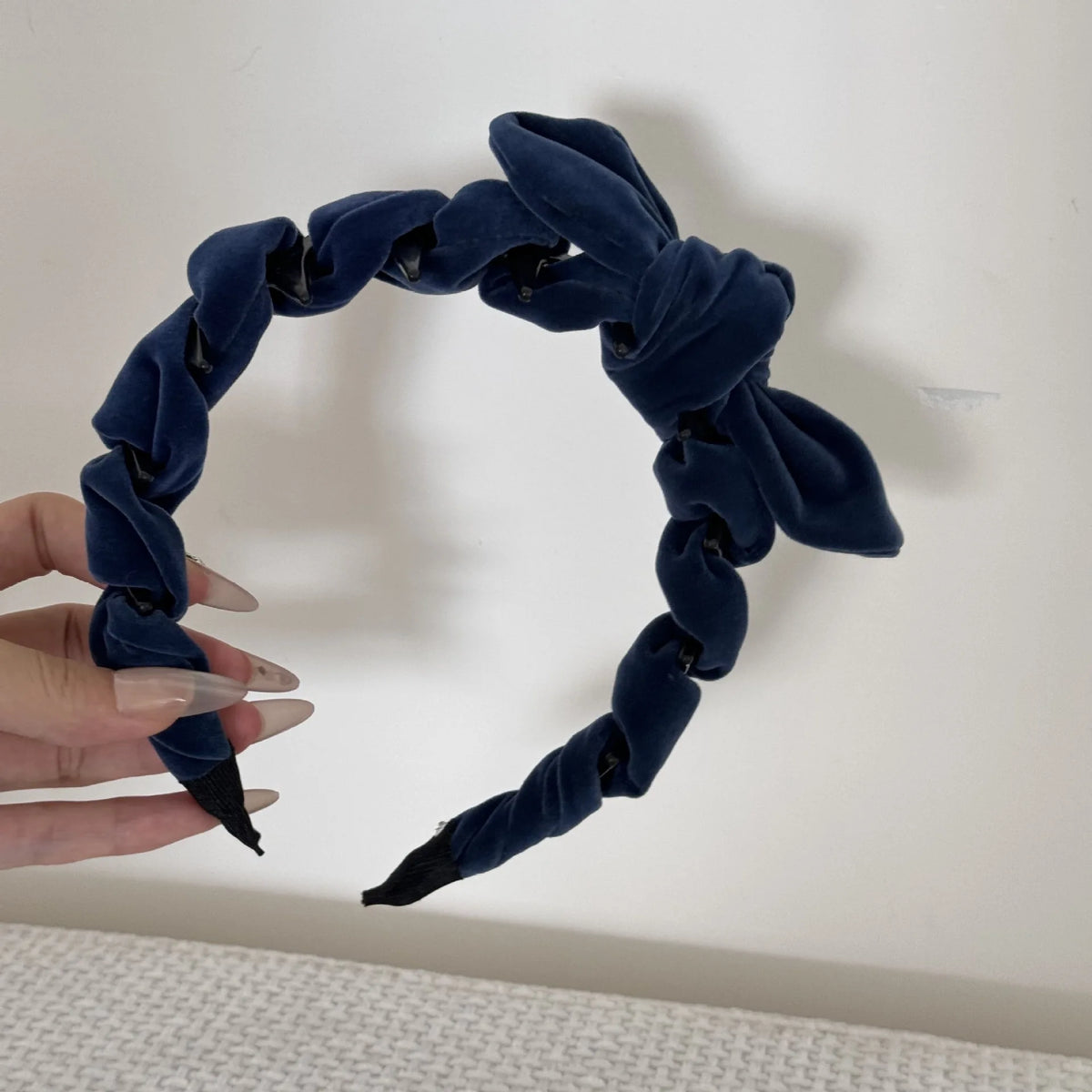 Velvet Bowknot Headbands Red Retro Elegant Hair Hoop Women Girls Hair Bands Korean Fashion New Year Hair Styling Accessories Quake sbe