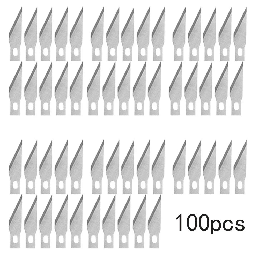 100/50pcs Wood Carving Knife Set - DIY Craft Sculpture Cutting Tool for Fruit Food Engraving Quake M264 100PCs