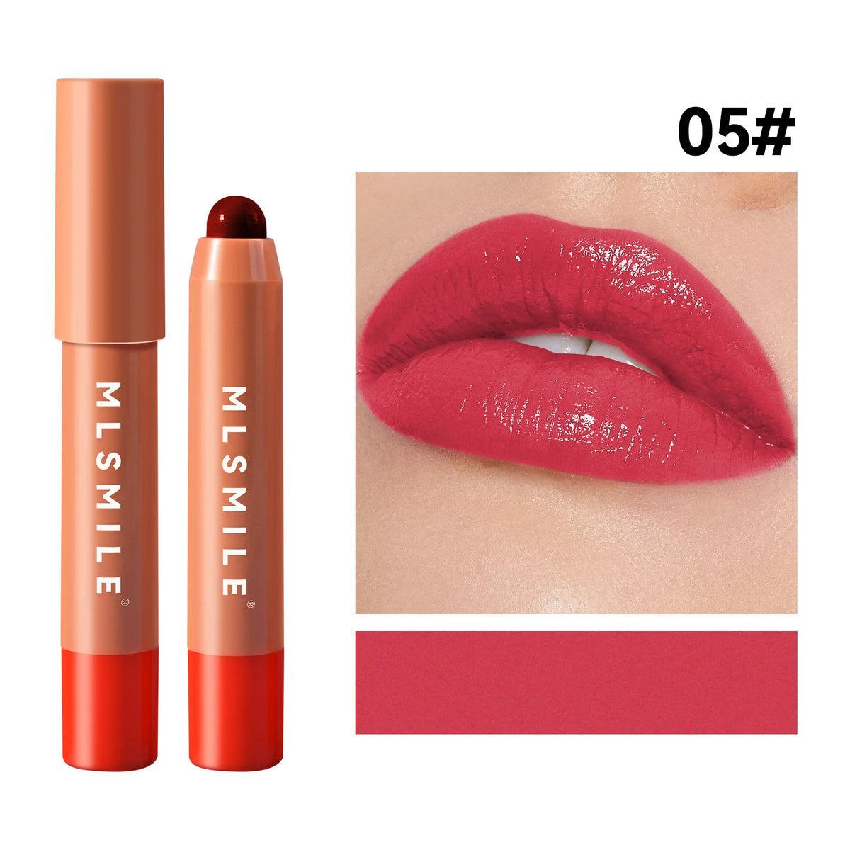 6 Colors Lipstick Pen Waterproof Long-Lasting Natural Shine Moisturizing Non-stick Perfect Sexy Lip Gloss Women Makeup Quake 05