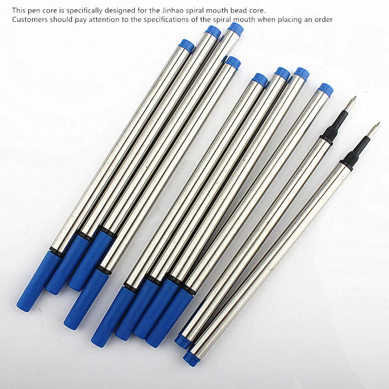 JINHAO 10/PCS Metal Spiral Mouth Refills 0.7mm Roller Ballpoint Pen Business Ball Pen Refills Office School Supply Stationery Quake