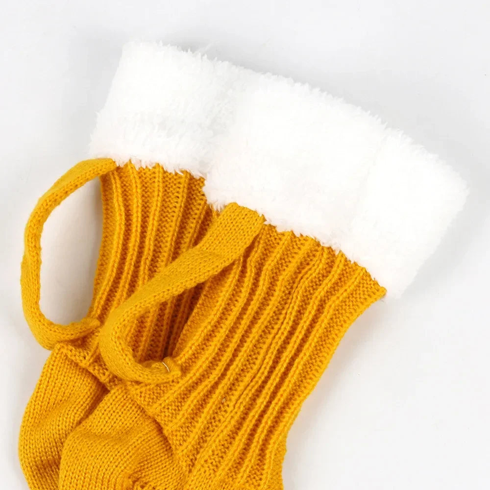 3D Beer Mug Knitted Socks Men's Padded Warm Mid-Calf Socks Women Winter Soft Funny Sleep Floor Socks Woolen Socks Christmas Gift Quake