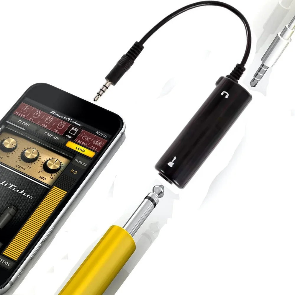 2PCS Guitar Interface I-Rig Converter Replacement Guitar for Phone Guitar Audio Interface Guitar Tuner Guitar Line Converter Quake