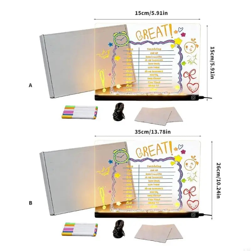Kids Brighten Drafting Table Highlighting 7 Dynamic Dyes USB Electrical Supply for Sketching Room Deck Creative Eight K1KF Quake