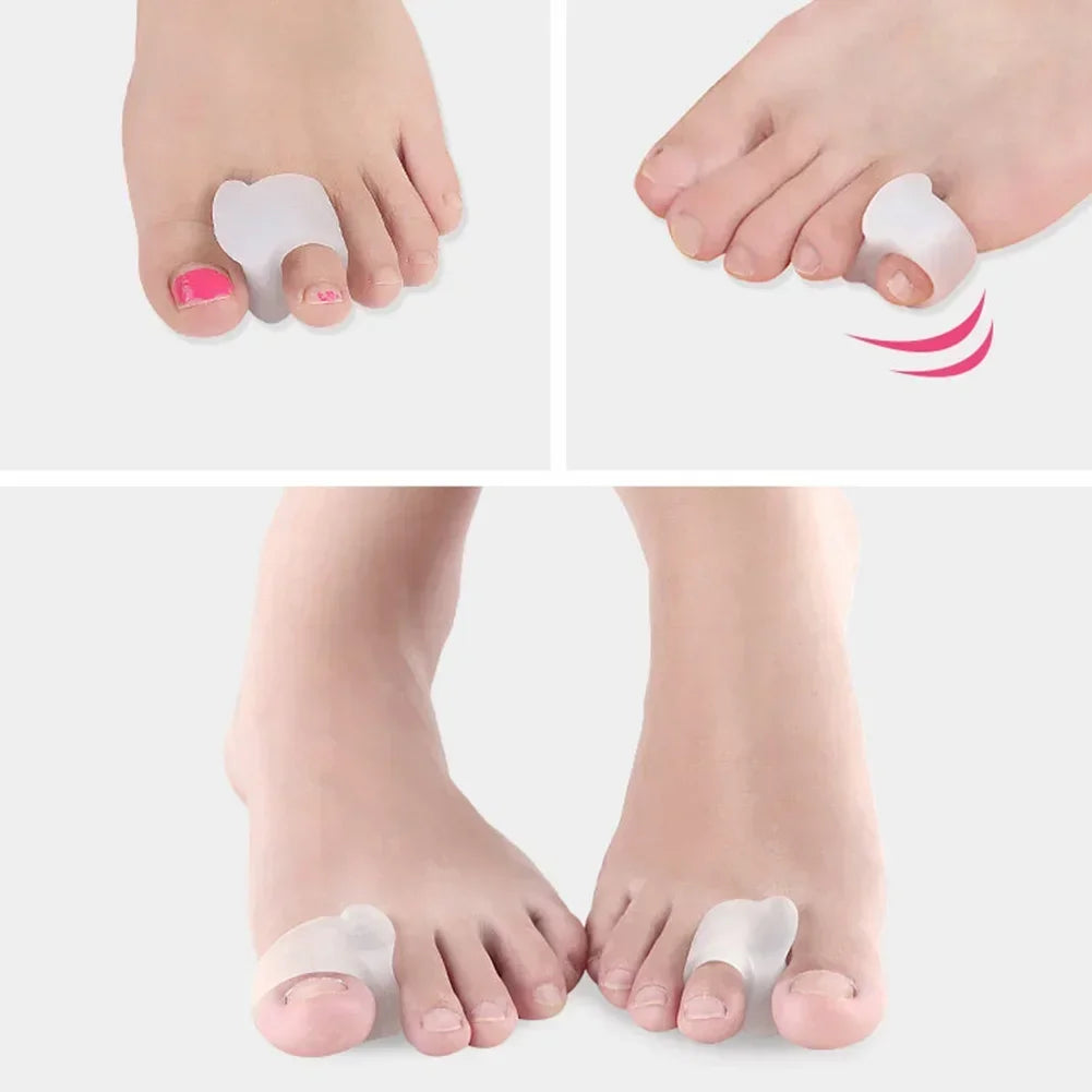 1 Pair Toe Separator Correction Pad Foot Care Tool Toe Separators Toe Silicone Bunion Guard Foot Care Orthopedic Finger Quake