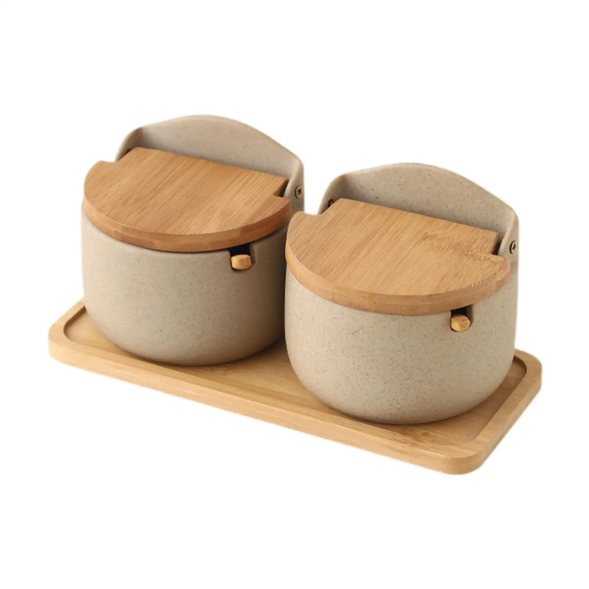 Porcelain Sugar Bowl Condiment Jar Container Sugar Holder Condiment Pot Ceramics Storage Jars for Restaurant Quake 2Pcs