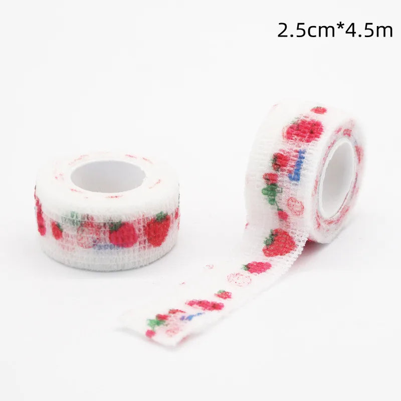 1 Pc Self Adhesive Elastic Bandage Protection Finger for Writing First Aid Kit Colorful Tape New Tattoo Accessories 2.5cm X 4.5m Quake NO.1