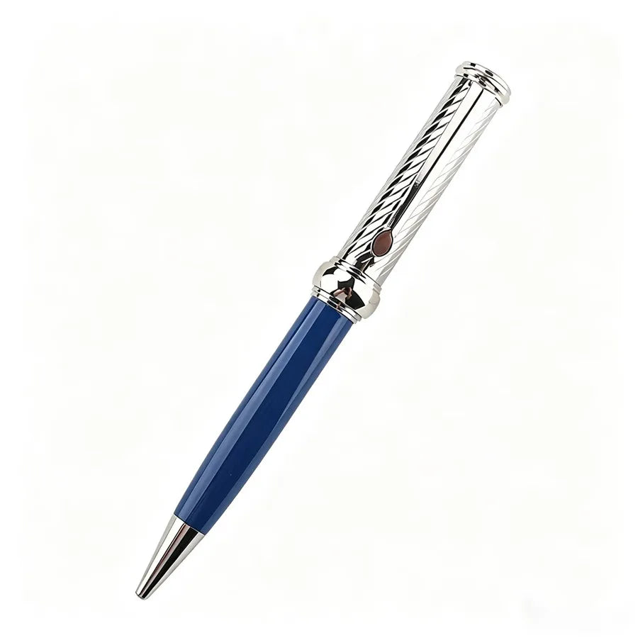 Luxury Metal Ballpoint Pen Spiral Texture Business Signature Pen 0.7mm Black Ink Smooth Writing Office School Stationery Gift Quake 3020-2