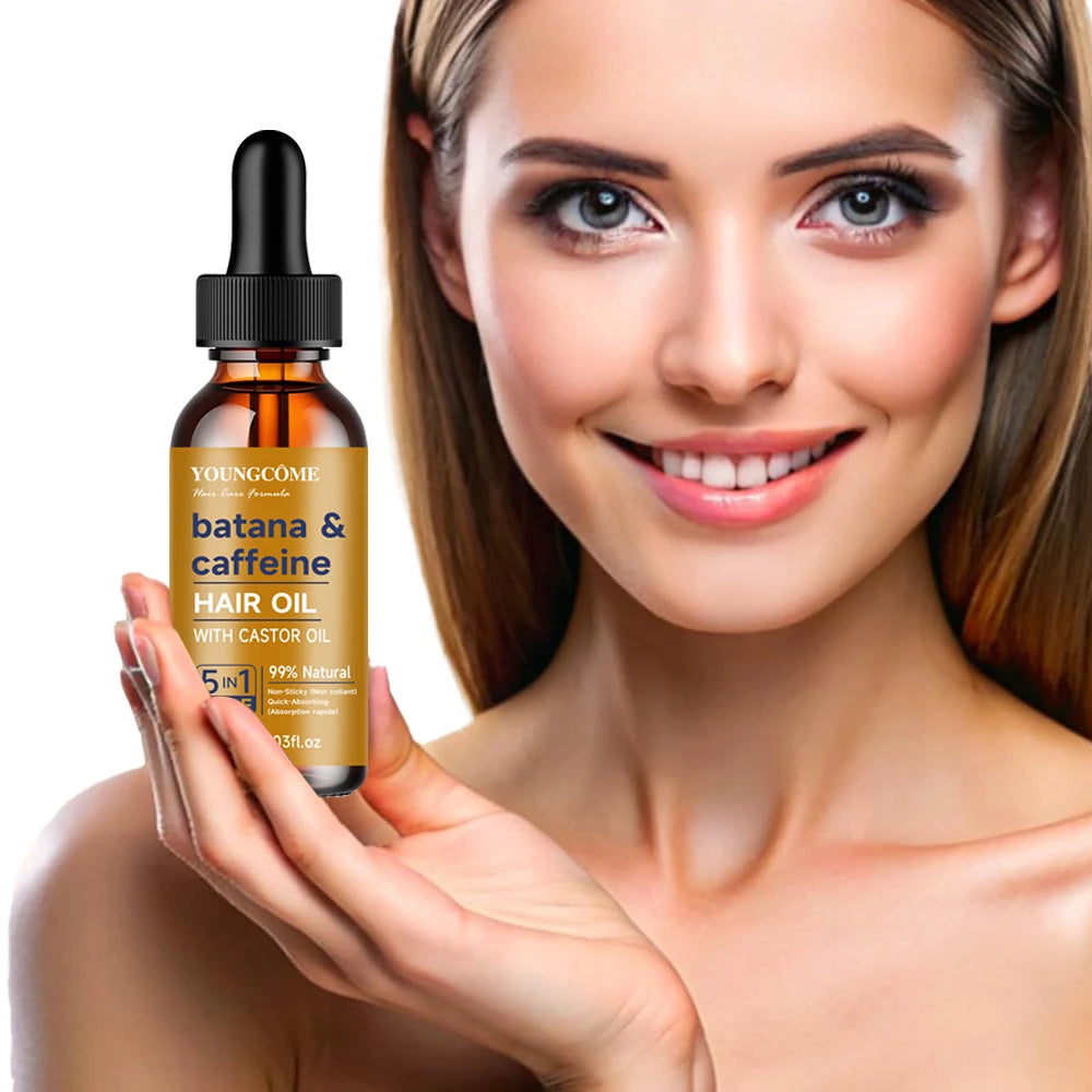 Batana & caffeine HAIR OIL Reduct Hair Loss Prevent Split Hair Care Product Nourish Moisturize Improve Hair Quality Quake