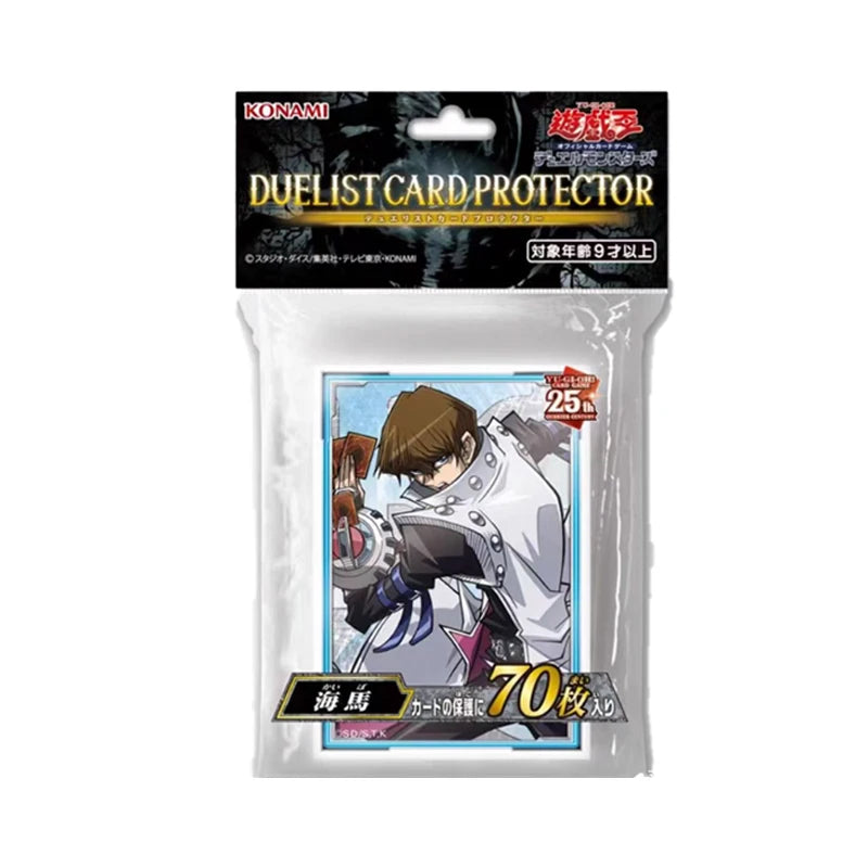 70pcs Official Yu-Gi-Oh! 25th Anniversary Duelist Card Sleeves 63x90mm Yugi Kaiba Collection Protective Covers Kids Anime Gift Quake