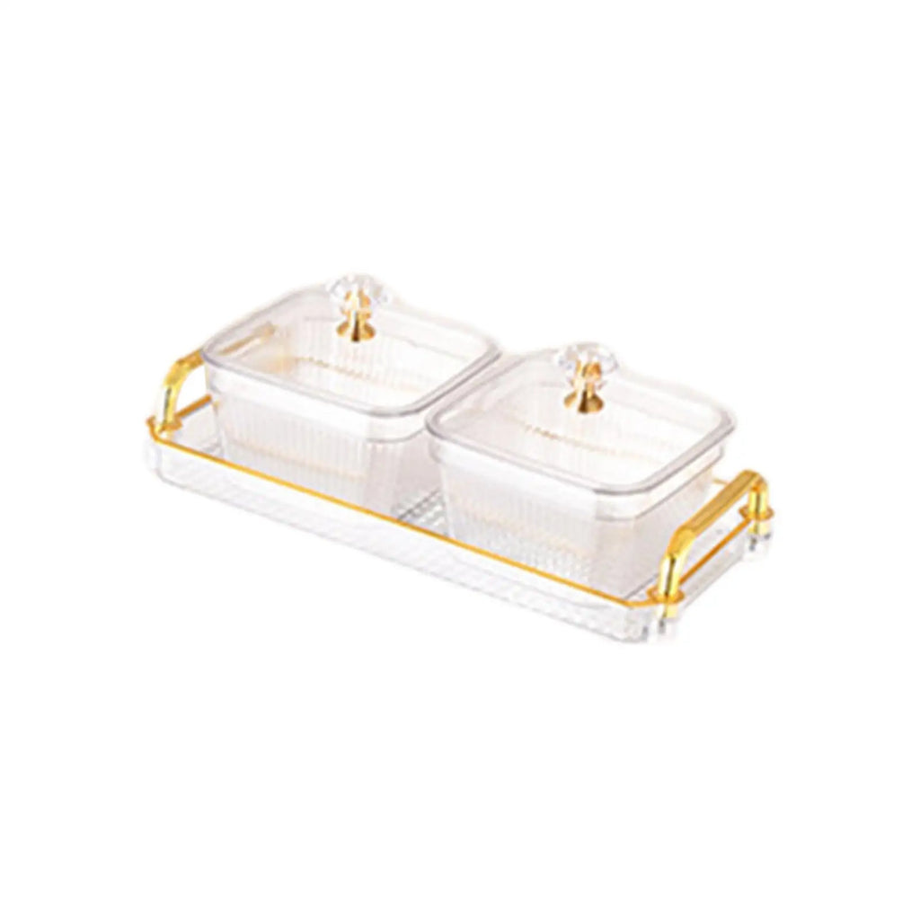 Dried Fruit Plate Portable Multi Grids Snake Plates Divided Serving Dishes for Quake