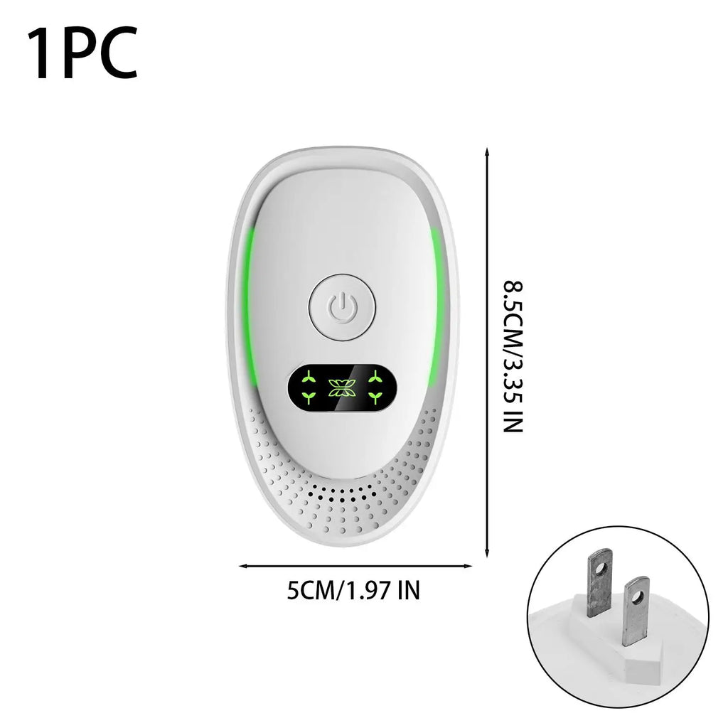 Smart Negative Ion Air Purifier Smoke Removal Mini Air Ionizer Pet Deodorizer Cleaners Plug-in Odor Eliminator for Home Bathroom Quake US Plug