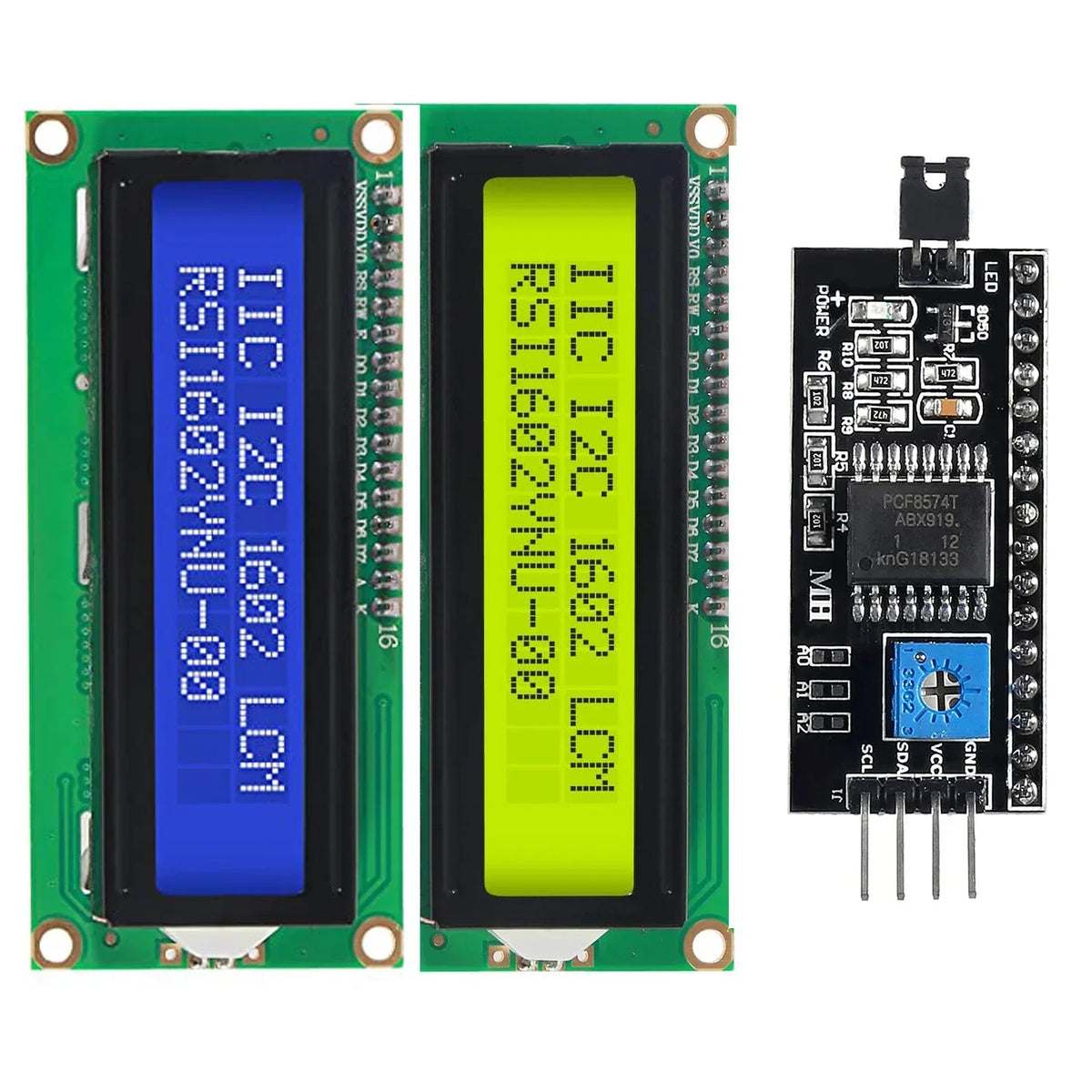 LCD1602 Module 16x2 Character Blue Screen LCD Display PCF8574T PCF8574 1602 LCD with IIC I2C Interface 5V Quake