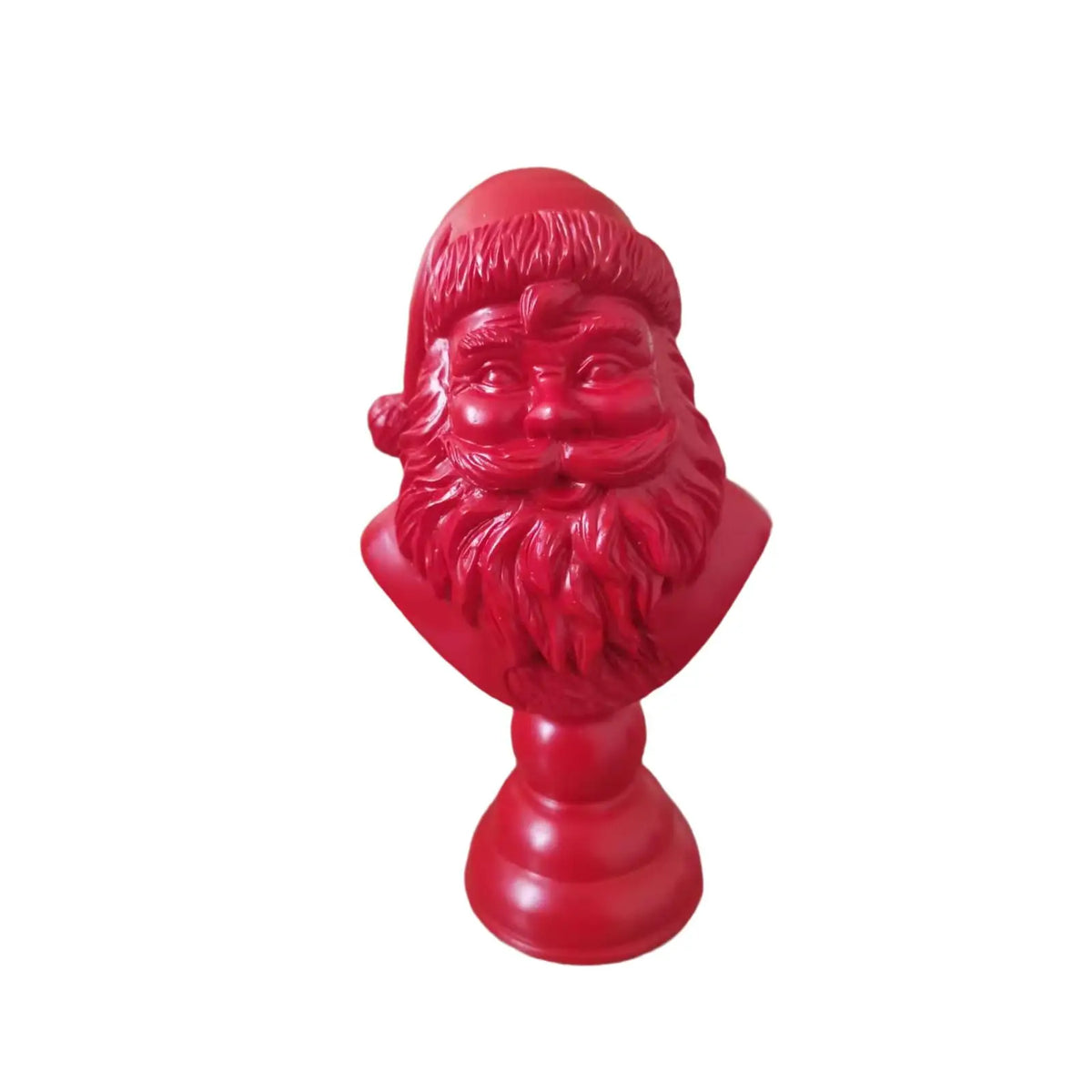 Santa Figure Half Body Statue Sculpture Gift Red 6x15cm Table Centerpieces Artwork for Dorm Office Party Festival Bedroom Quake
