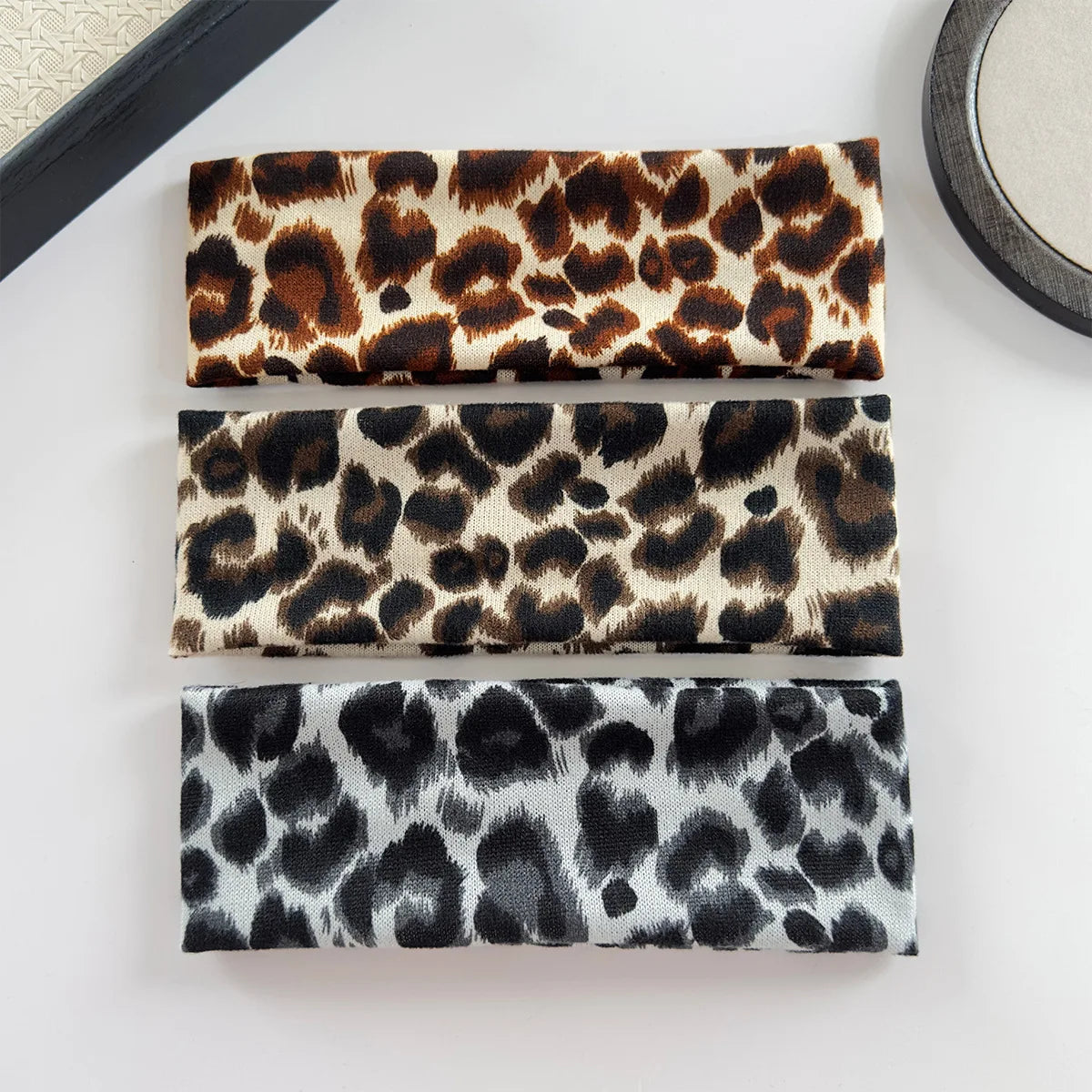 Vintage Leopard Print Headband High Elastici Wide Edge Fashion Headband Sports Yoga Sweat-absorbing Breathable Hair Accessories Quake