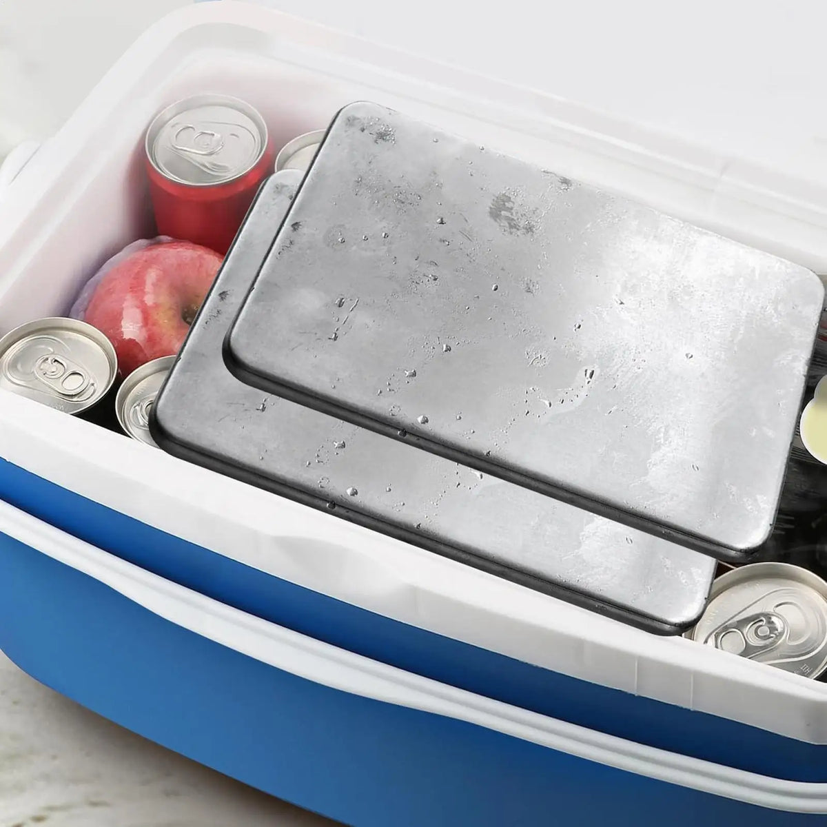 Stainless Steel Ice 6 Pcs Reusable Long Lasting Portable Ice Packs for Lunch Boxes Beverage Home Office Travel Camping Fishing Quake