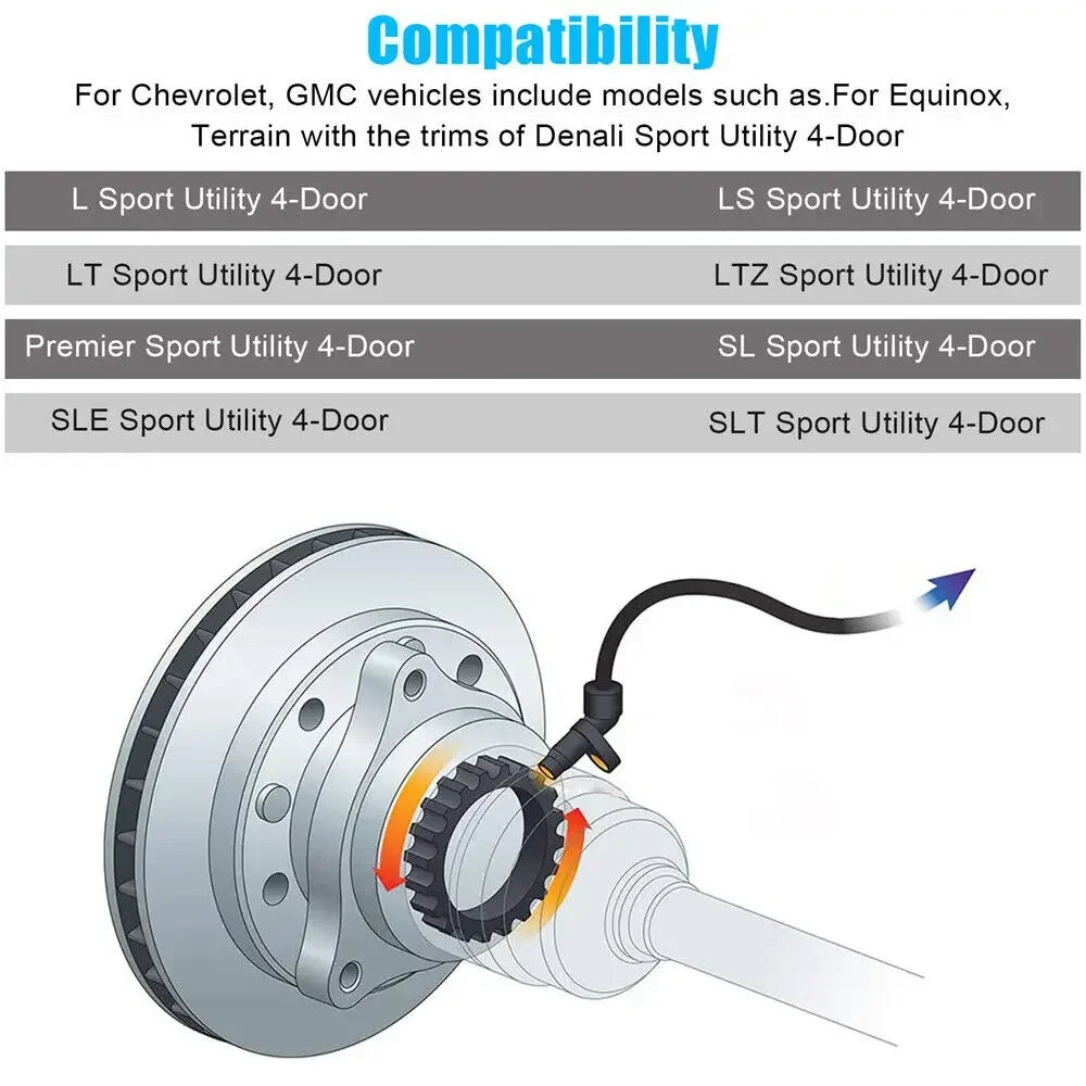 20811371 20811372 For Chevrolet Equinox GMC Terrain 2010-2017 Car ABS Wheel Speed Sensor Front Left Right Accessories Auto Parts Quake