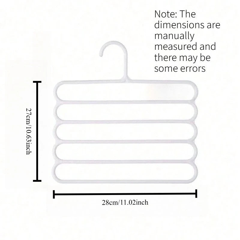 4PCS Household Multi-functional Pants Hanger Thick Non-slip Design Multi Layer Rack for Hanging Trousers Scarves in Wardrobe Quake