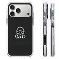 6090674 White Border Magnetic Phone Case Cover for IPhone 13 14 15 16 17 18 Pro Max Case Quake white (MagSafe) iPhone 18 Pro