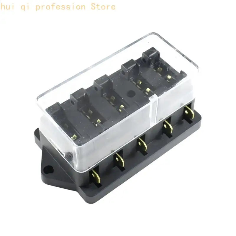 Vehicle Blade Terminal Box with Dust Cover, Mountable Slot Layout, ABS Housing Suitable for 12V 24V Circuit Service H8WE Quake 5 way CN
