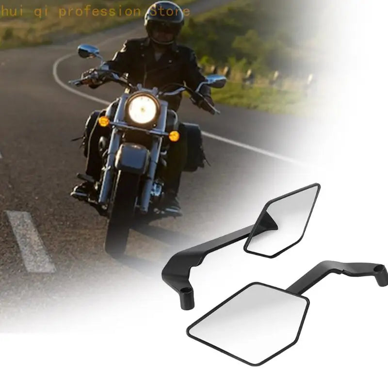 Motorcycle Blade Mirror Pair Universal Compatibility Strong Construction Easy Installation H8WE Quake