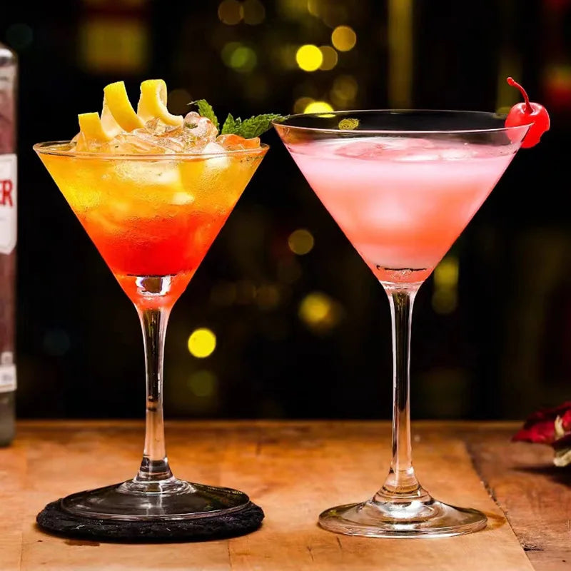 Cocktail glass Triangle glass Martini Creative tall glass bar Classic mixers Quake