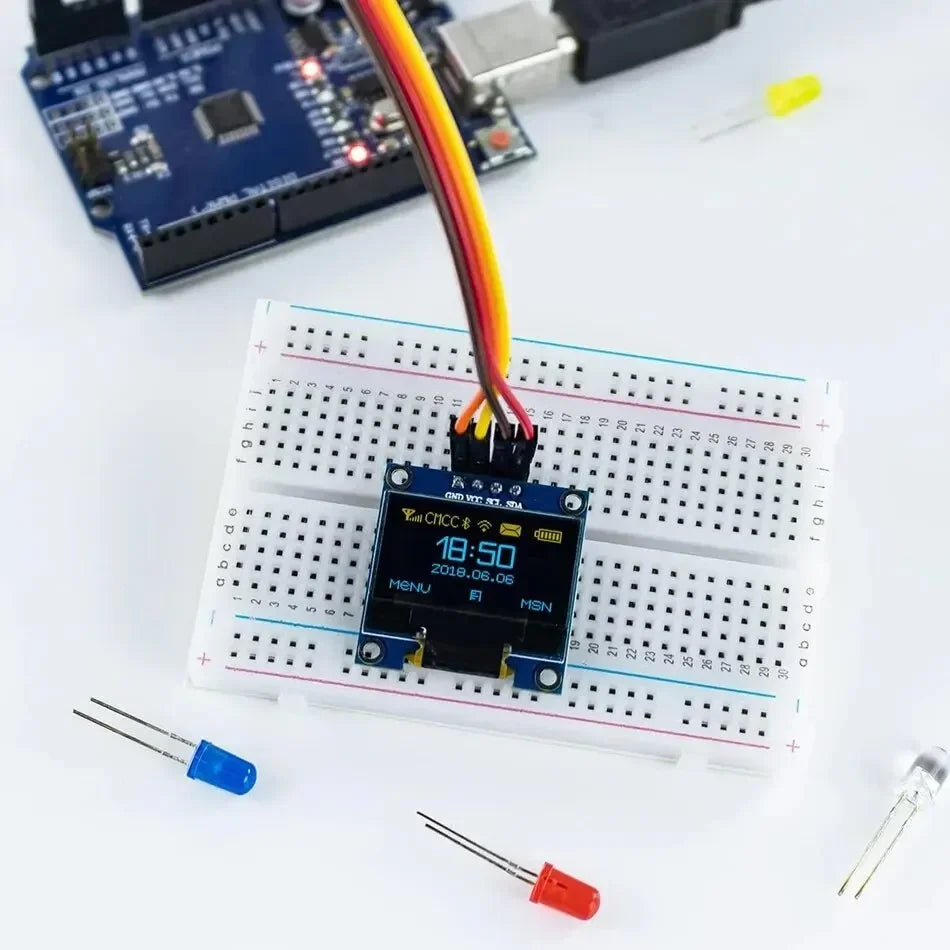 0.96" Inch -OLED Display Screen Module I2C- IIC 128x64 SS - D - 1306 3.3V-5V Blue/blue Yellow/White for Arduino ESP32 ESP8266 Quake