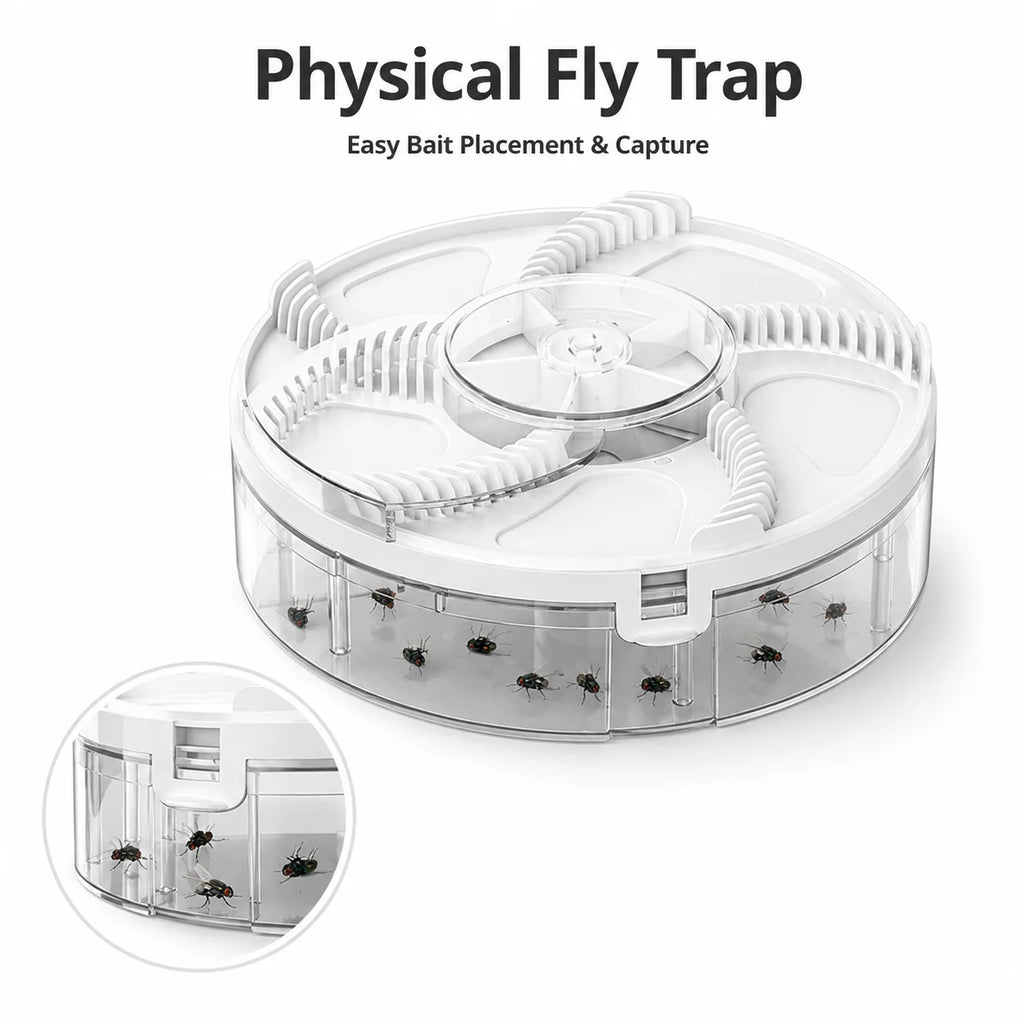 USB Electric Fly Trap Indoor Fly Catcher with Bait Silent Automatic Strong Suction Insect Trap for Kitchen Bedroom Pest Control Quake