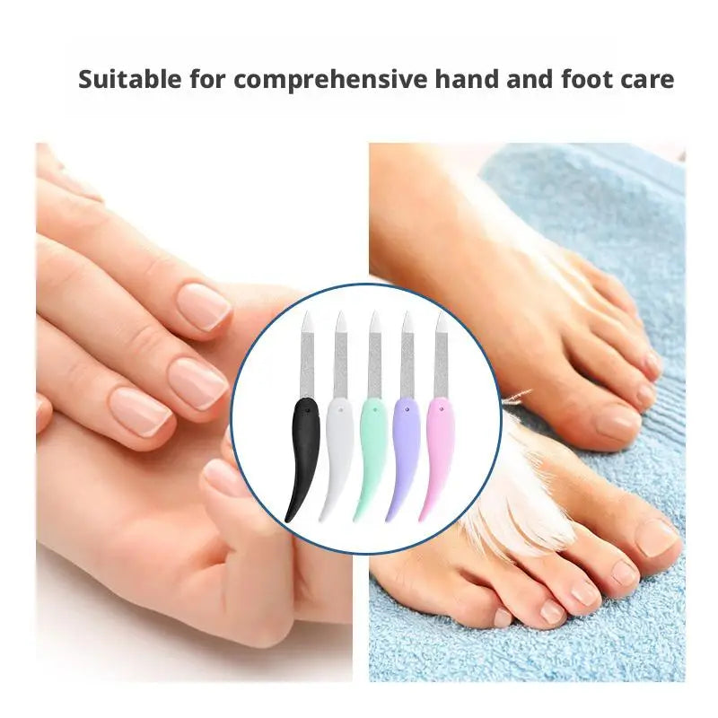 Mini Bird Folding Nail File Washed and Polished Manicure File Double Sided Frosted Abs Plastic Material Nail Art Tools Quake