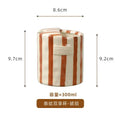 Modern Striped Ceramic Coffee Cup Hand Painted Simple Flower Tea Cup Home Breakfast Milk Mug Couple Mug Birthday Gift Home Decor Quake A 301-400ml