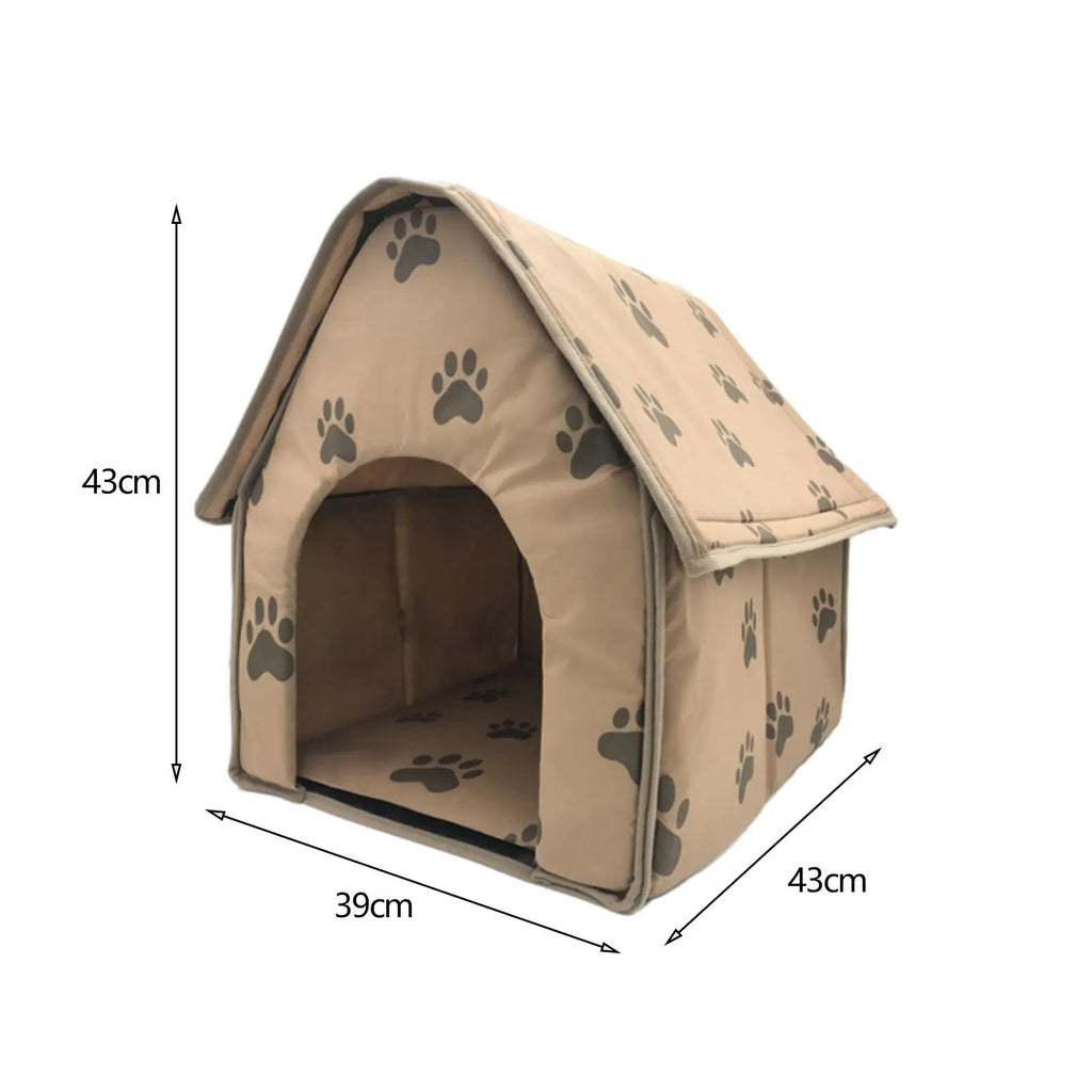 Portable Pet Tent Soft Dog House Folding Cat Nest Padded Warm Cloth Kennel Bed for Small Pets Quake