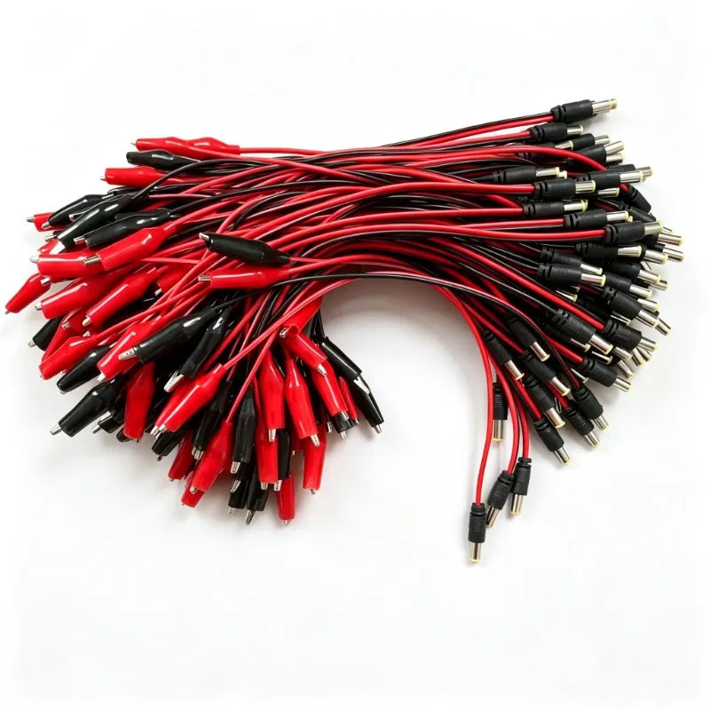 2 Alligator Crocodile Clip To DC 5.5*2.1mm Male Female Connector Test Lead 1/3PCS DC Power Adapter Jumper Wire 20AWG Quake