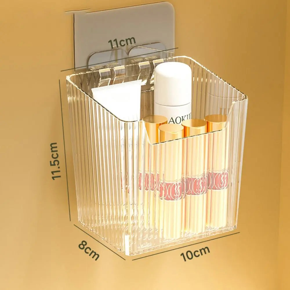 Acrylic Toilet Storage Rack High Quality Space Saving Wall Mounted Bathroom Shelf No-punch Luxury Kitchen Storage Organizer Quake transparent large