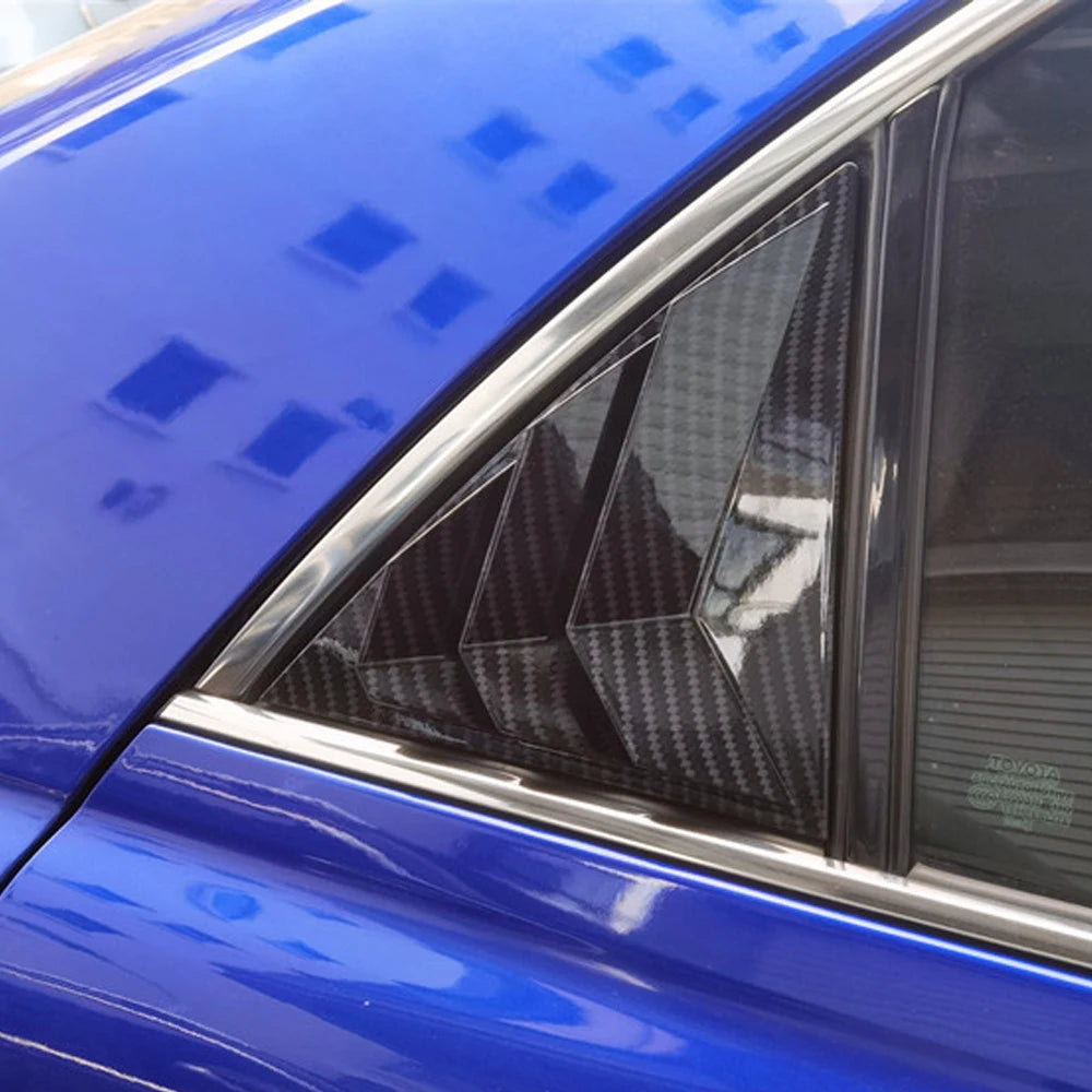 For Toyota Mark X Reiz 2005-2017 Car Rear Louver Window Side Shutter Cover Trim Sticker Vent Scoop ABS Carbon Fiber Accessories Quake