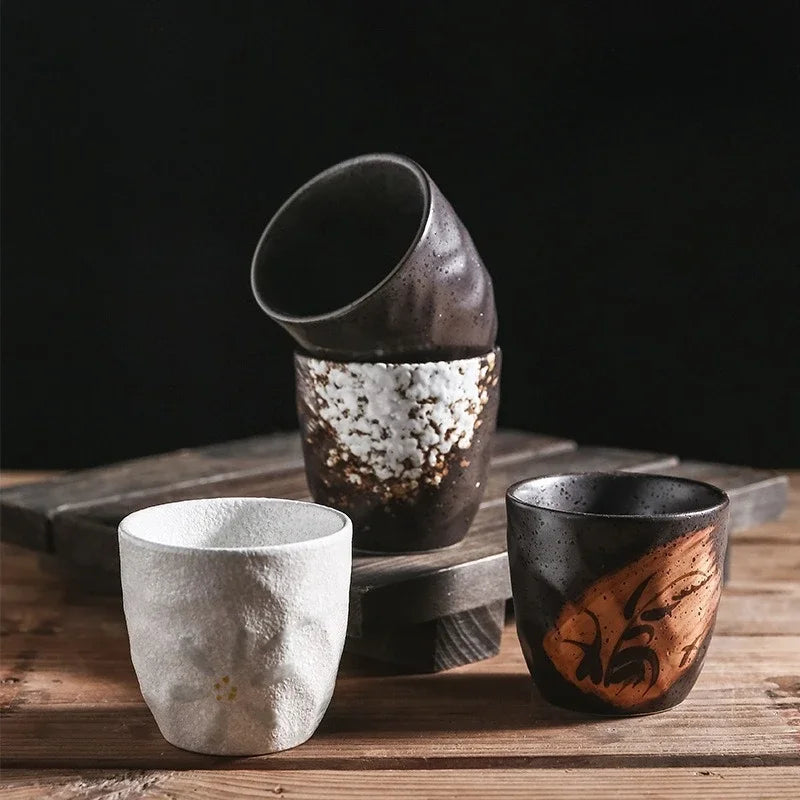 Japanese Retro Ceramic Tea Cup Homestay Specialty Coffee Matcha Casual Cup Quake
